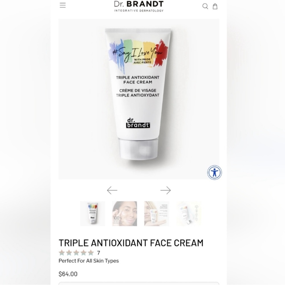 NWT DR. BRANDT SKINCARE
Triple Antioxidant Face Cream